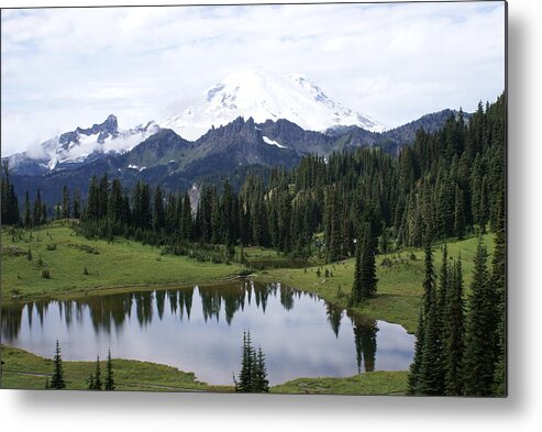 Mt. Rainier Metal Print featuring the photograph The Mountain by Jerry Cahill