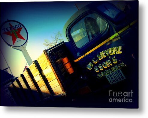 Route 66 Metal Print featuring the photograph Truck on Route 66 by Susanne Van Hulst