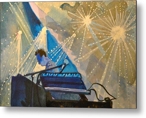 Umphrey's Mcgee Metal Print featuring the painting Umphre's Mcgee at the Pony by Patricia Arroyo