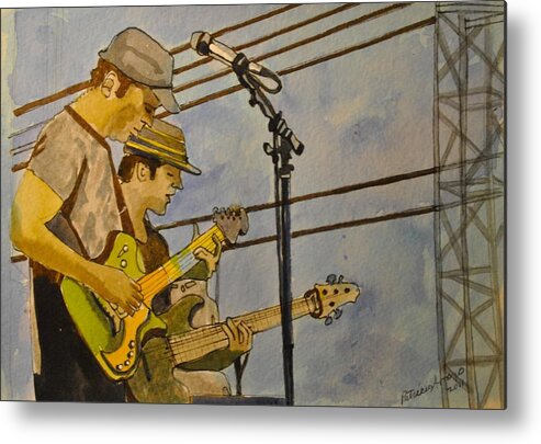 Umphrey's Mcgee Metal Print featuring the painting Umphreys Mcgee at the Stone Pony by Patricia Arroyo