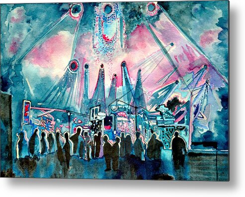 Music Metal Print featuring the painting Ums Inverted Special by Patricia Arroyo