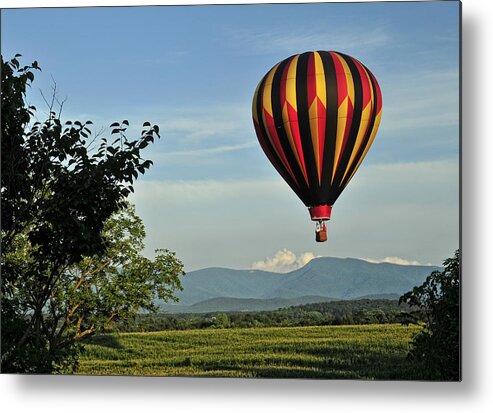 Hot Air Balloon Metal Print featuring the photograph Up Up And Away Blueridge 2 by Lara Ellis