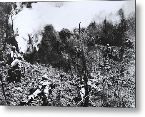 War Metal Print featuring the photograph U.s. Marines In Okinawa by Omikron