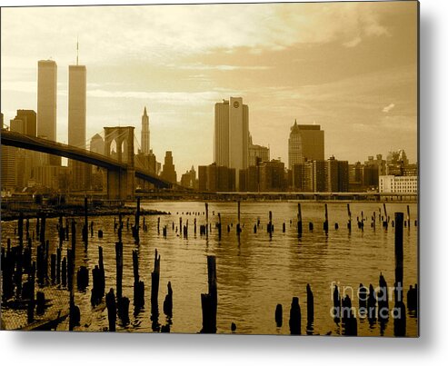 Wtc Metal Print featuring the photograph View From Brooklyn Bridge Park by Mark Gilman