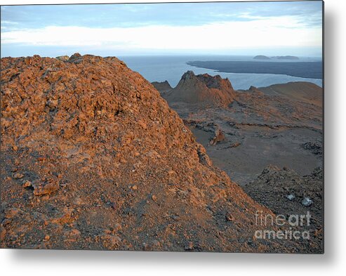 Getting Away From It All Metal Print featuring the photograph Volcanic landscape at sunset by Sami Sarkis