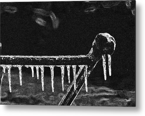 Ice Metal Print featuring the photograph Winter's Icy Fingers by Wanda Brandon