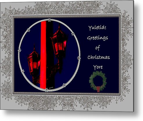 Christmas Metal Print featuring the photograph Yuletide Greetings by DigiArt Diaries by Vicky B Fuller