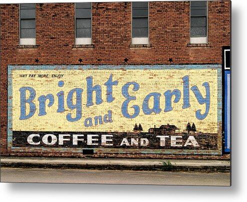 Advertising Metal Print featuring the photograph Coffee or Tea by David and Carol Kelly