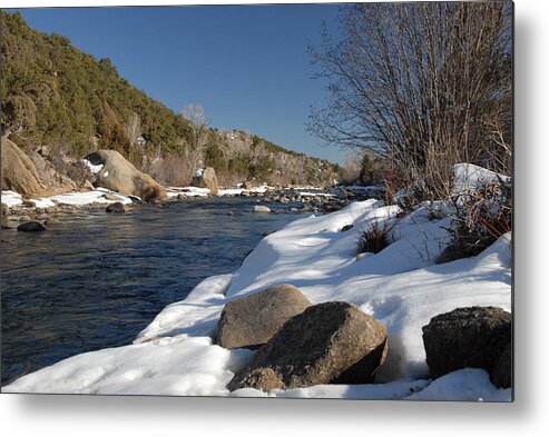 Arkansas River Metal Print featuring the photograph Winter on the Arkansas by Bill Hyde