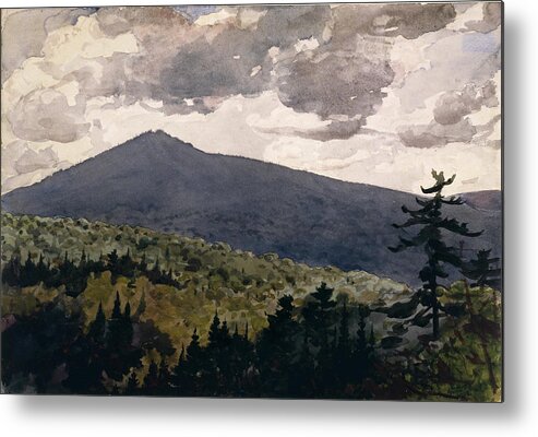 Winslow Homer Metal Print featuring the drawing Burnt Mountain by Winslow Homer