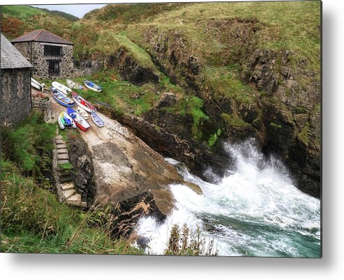 Cliff Metal Print featuring the photograph Church Cove Cornwall #1 by Shirley Mitchell