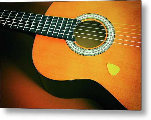 Acoustic Metal Print featuring the photograph Classic Guitar #1 by Carlos Caetano