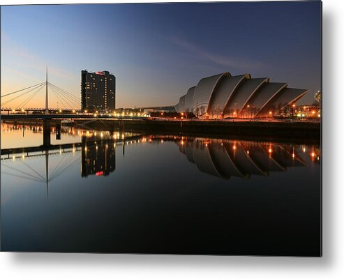 Glasgow Metal Print featuring the photograph Clydeside Reflections #1 by Grant Glendinning