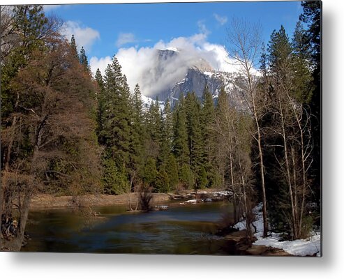 Landscape Metal Print featuring the photograph Half Dome #1 by Richard Verkuyl