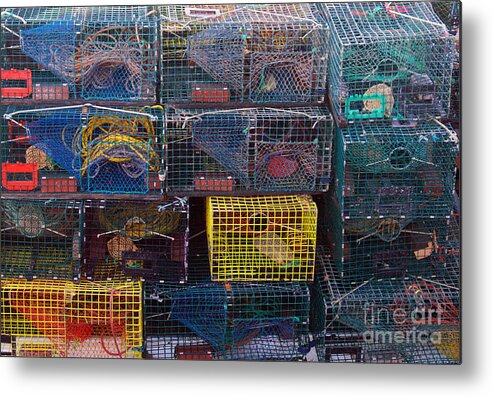 Linda Drown Metal Print featuring the photograph Lobster Traps #1 by Linda Drown
