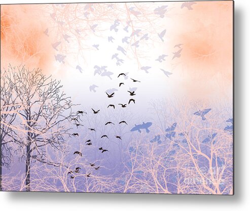 Birds Metal Print featuring the digital art Seekers #2 by Trilby Cole