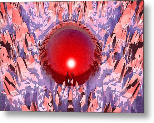 Mars Metal Print featuring the digital art The Red Planet #1 by Phil Perkins