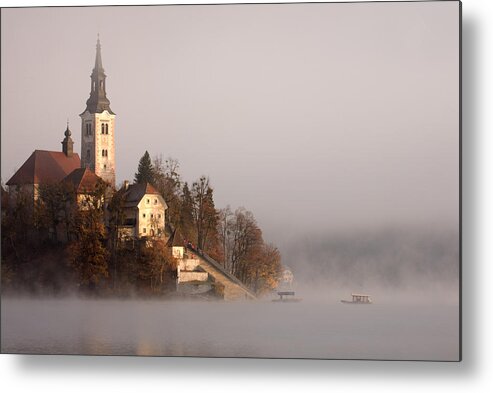 Bled Metal Print featuring the photograph Misty Lake Bled #11 by Ian Middleton