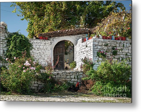 Albania Metal Print featuring the photograph Street In Berat Old Town In Albania #15 by JM Travel Photography