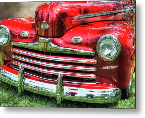 Photograph Metal Print featuring the photograph 1946 Ford 2 Door Super De Luxe Coupe by Greg Sigrist