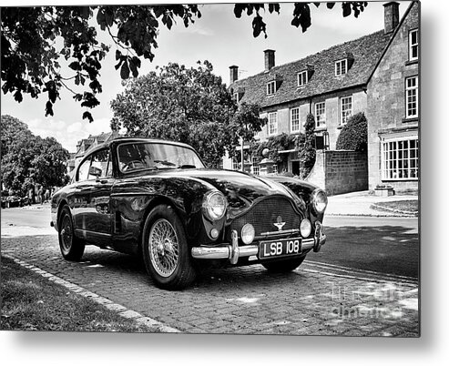 1957 Metal Print featuring the photograph 1957 Aston Martin DB MkIII Monochrome by Tim Gainey