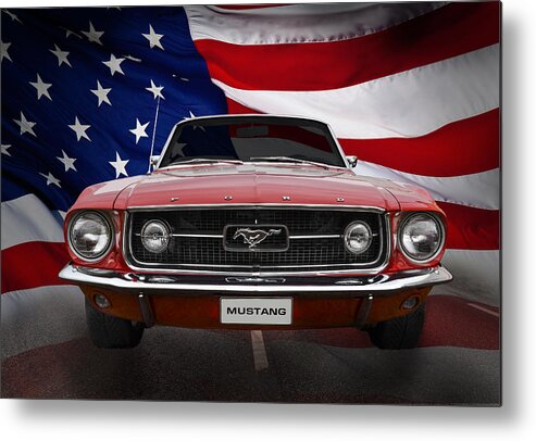 1966 Metal Print featuring the photograph 1966 Ford Mustang - American Classic by Marcus Karlsson Sall