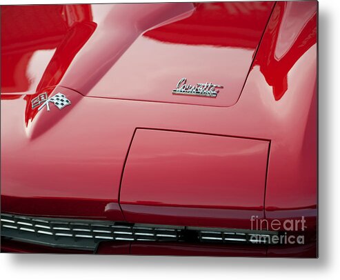 1966 Metal Print featuring the photograph 1966 Red Corvette Sting Ray by Anne Kitzman
