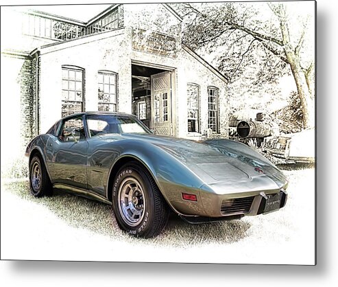 1976 Metal Print featuring the photograph 1976 Corvette Stingray by Susan Rissi Tregoning