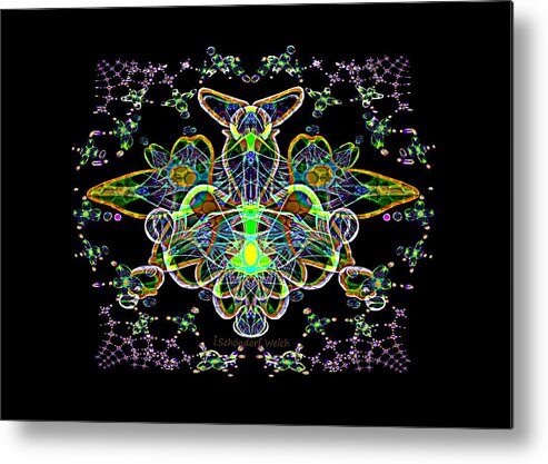 2877 Abstract Fractal Gimp 2018 Metal Print featuring the digital art 2877 Abstract Fractal Gimp 2018 by Irmgard Schoendorf Welch