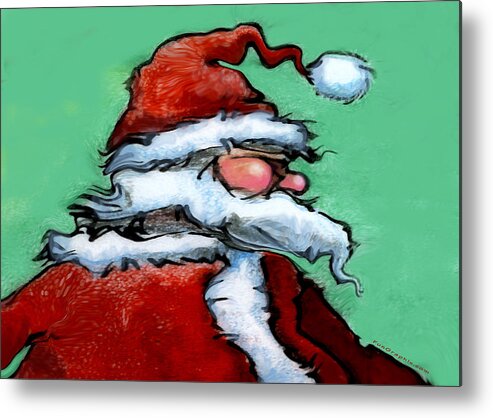 Santa Metal Print featuring the painting Santa Claus by Kevin Middleton