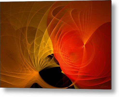 Abstract Metal Print featuring the digital art 302 by Lar Matre