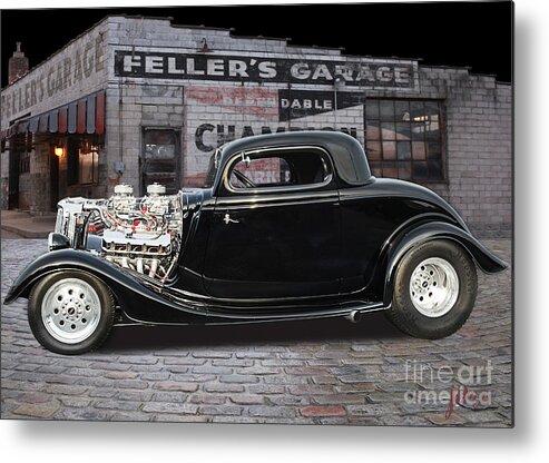 Classic Metal Print featuring the digital art 34 Ford by Jim Hatch