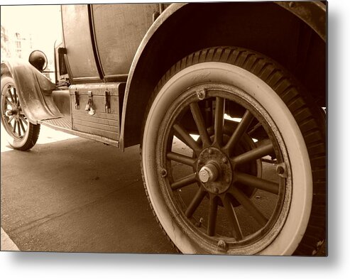 Sepia Metal Print featuring the photograph 1926 Model T Ford #5 by Rob Hans