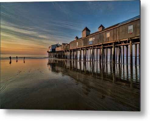 Old Orchard Beach Pier Metal Print featuring the photograph Old Orchard Beach Pier #5 by Roni Chastain