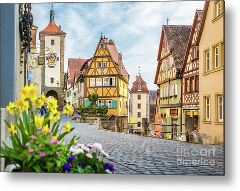 Rothenburg Metal Print featuring the photograph Rothenburg ob der Tauber #6 by JR Photography