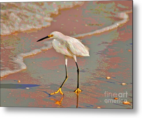 Snowy Egret Metal Print featuring the photograph 6- Snowy Egret by Joseph Keane