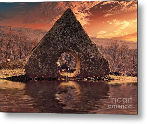 Triangle Metal Print featuring the photograph A A by Mim White