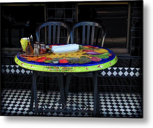 Bonnie Follett Metal Print featuring the photograph A Cozy Table for Two by Bonnie Follett