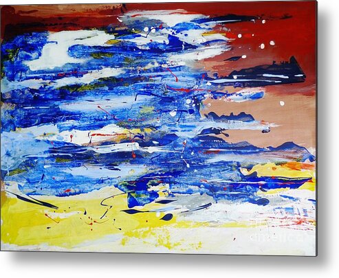 Abstarct Metal Print featuring the painting Abstract Art Project #4 by Karina Plachetka