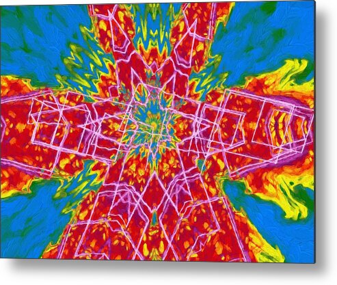 Abstract Metal Print featuring the digital art Abstract Visuals - Mystic Space by Charmaine Zoe