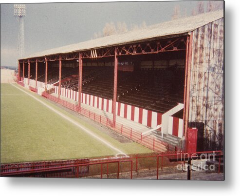 Afc Bournemouth Metal Print featuring the photograph AFC Bournemouth - Dean Court - SE Main Stand 1- late 1970s by Legendary Football Grounds
