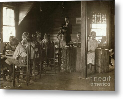 1913 Metal Print featuring the photograph Alabama: Classroom, 1913 by Granger