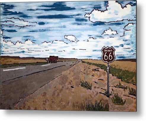 Americana Metal Print featuring the painting Americana No.1 Route 66 No. 6 by Sheri Parris