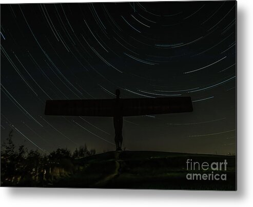 Gateshead Metal Print featuring the photograph Angel Startrail by Andy Blakey