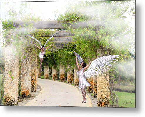 Angels Metal Print featuring the photograph Angels Under the Arbor by Rosalie Scanlon