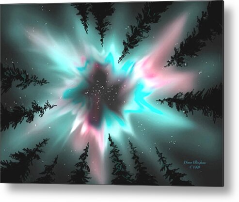 Northern Lights Metal Print featuring the painting Angelwings by Diane Ellingham