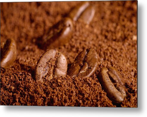 Coffee Metal Print featuring the photograph Aromatic coffe beans by Martin Capek