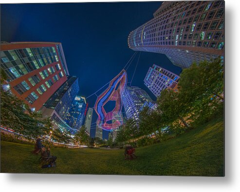 Sculpture Metal Print featuring the photograph Art on the Greenway 2 by Bryan Xavier