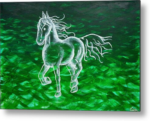 Astral Metal Print featuring the painting Astral Horse by Nieve Andrea