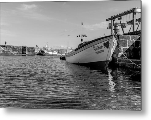 Background Metal Print featuring the photograph At Rest Boat by Joseph Amaral